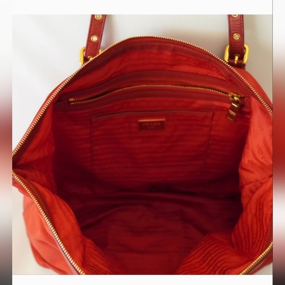 Authentic Red Prada Convertible Belted Hobo Tessuto with Leather❣️ - Picture 8 of 16